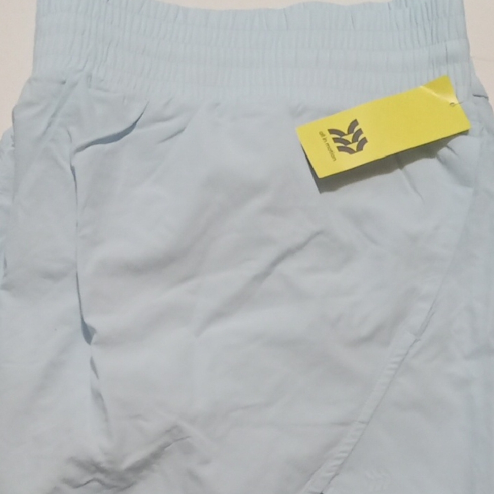 Light Blue Athletic Shorts Woman All In Motion Size 3XL